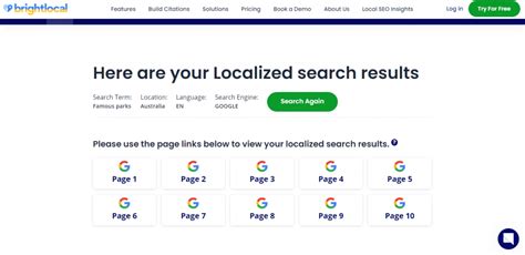 local search results checker